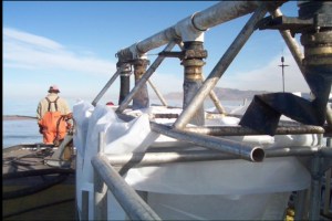 Pumping egg into supersacks